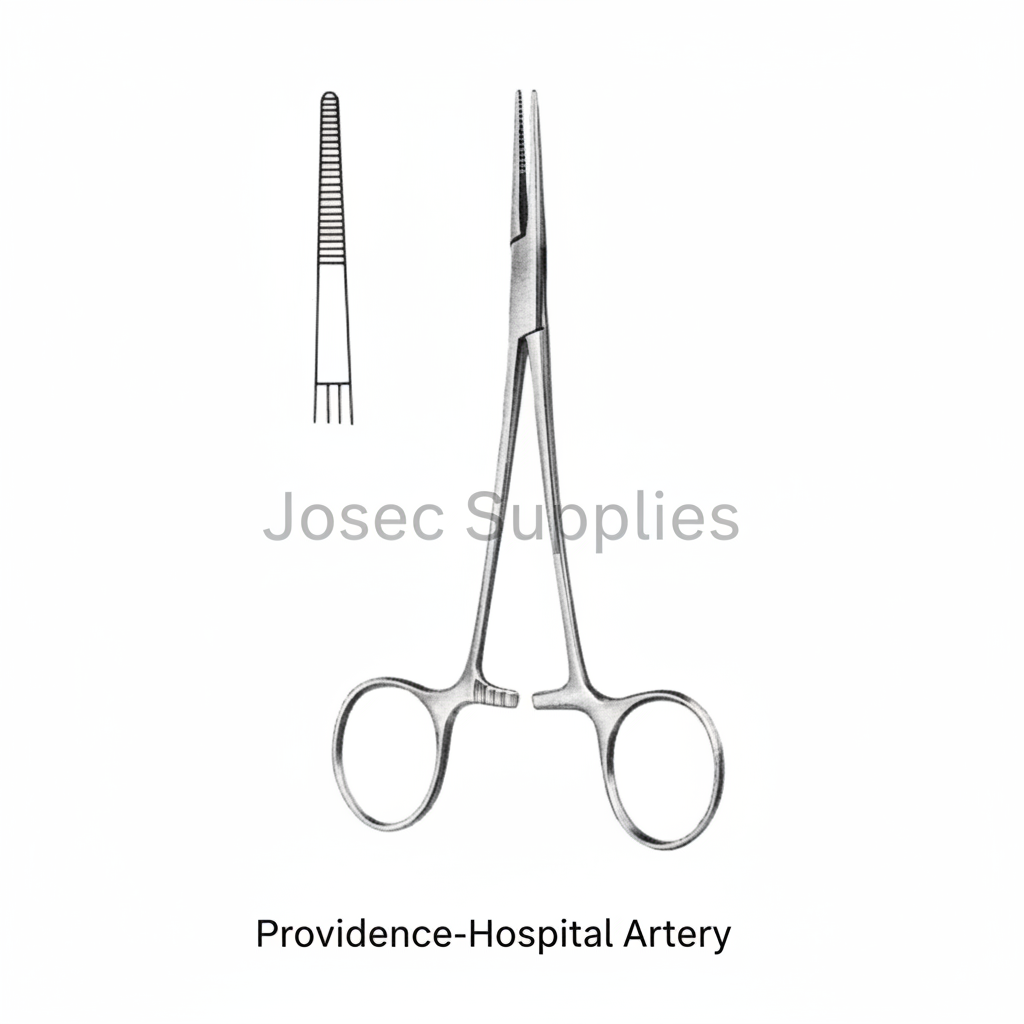 Providence-Hospital Artery surgical instrument with serrated jaw detail by Josec Supplies