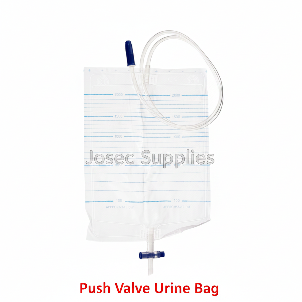 Push Valve Urine Bag