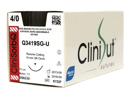 Rapid Absorption Undyed Braided PGA Suture - CliniSorb Q