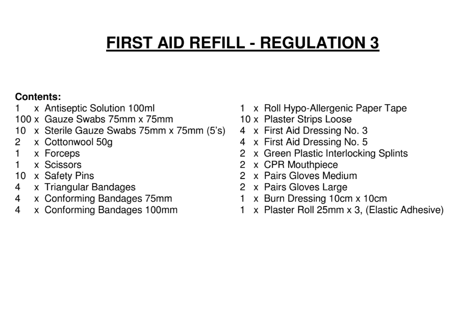 First Aid Kit Refills From 78.2 @Josec Supplies
