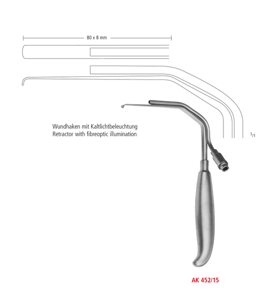 Retractor With Fibre Optic Illumination