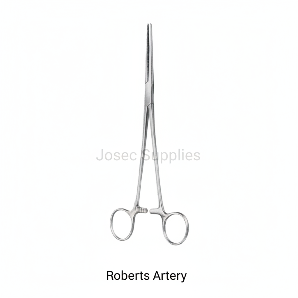 Roberts Artery Forceps on a white background