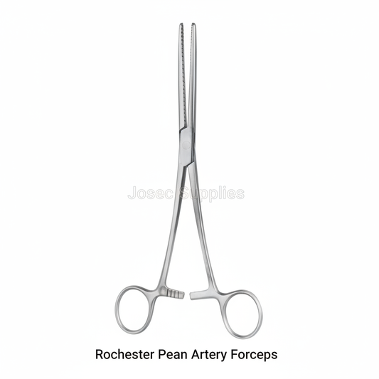 Rochester Pean Artery Forceps stainless steel surgical instrument on white background