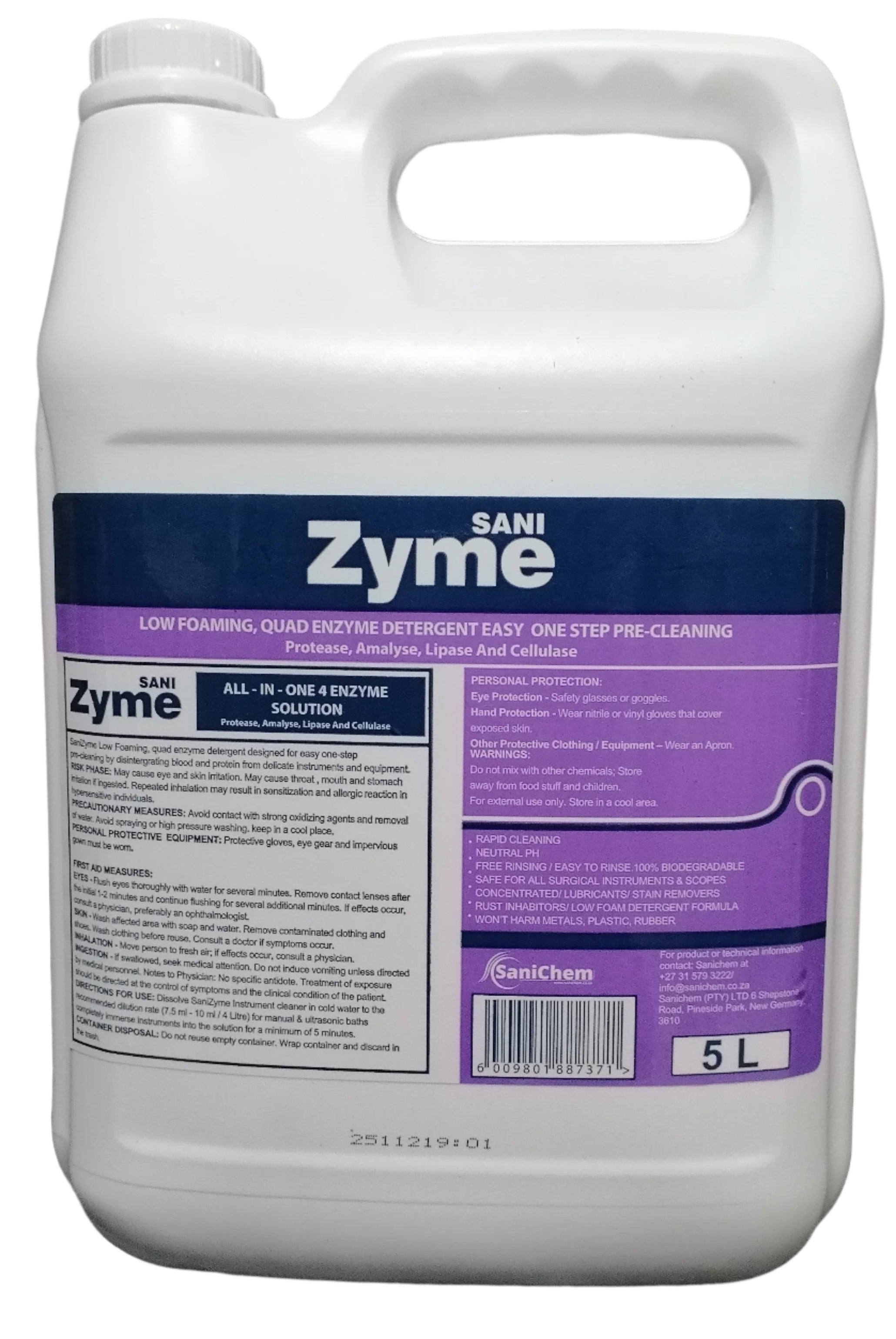 SaniZyme Quad Enzymatic Detergent From 690.0 @Josec Supplies