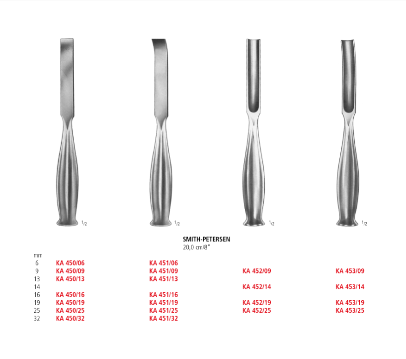 Smith-Peterson Bone Osteotomes and Gouges