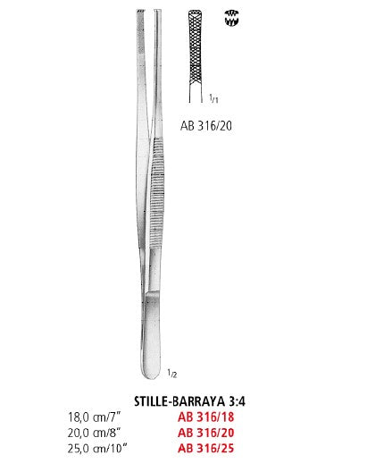 Stille-Barraya Tissue Forceps