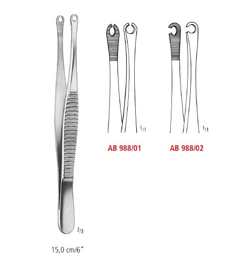 Suture Tweezers With Hooklet