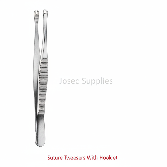 Suture Tweezers With Hooklet