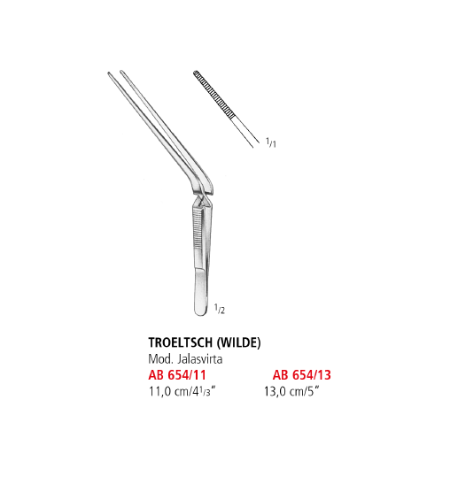 Troeltsch (Wilde) Ear Dressing Forceps - Jalasvirta Model